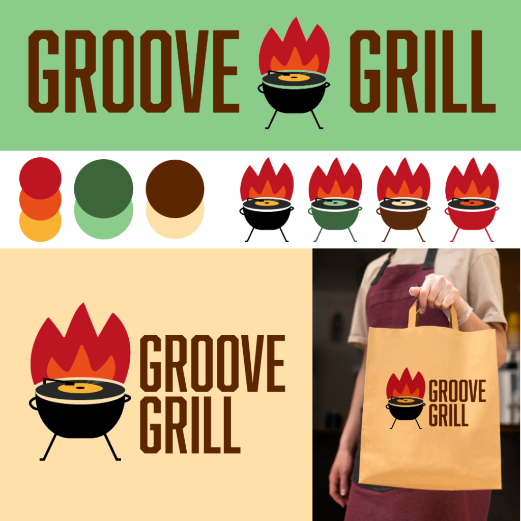 Identité visuelle Groove Grill